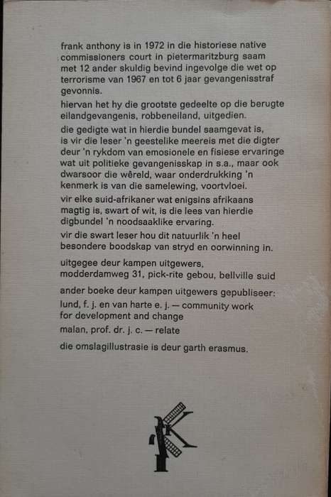 Robbeneiland, My Kruis, My Huis By Frank Anthony