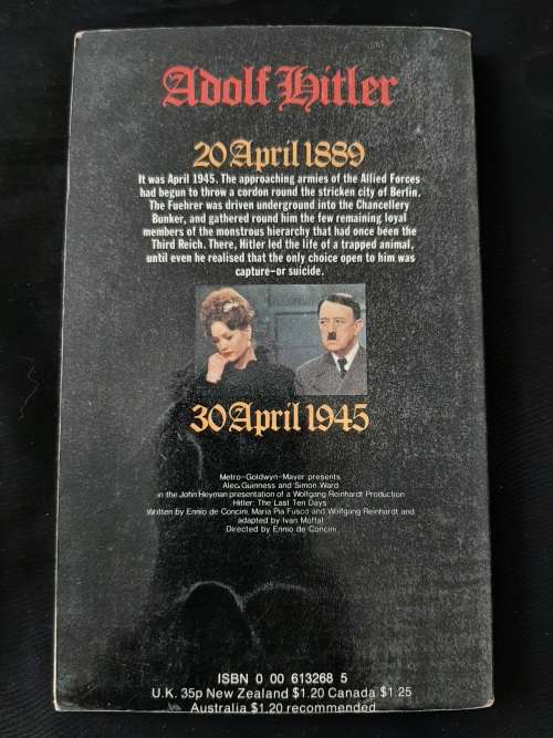 Hitler: The Last Ten Days By Warren Tute