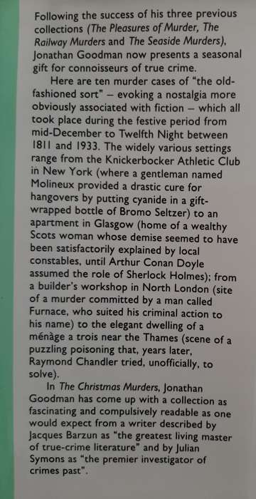 The Christmas Murders Edited by Jonathan Goodman