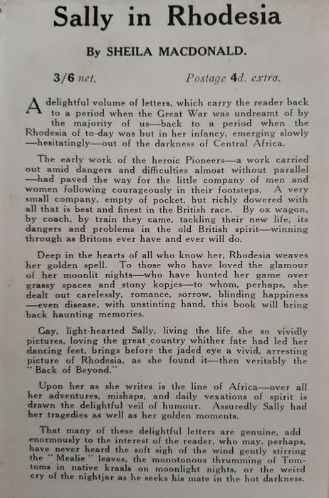 Sally in Rhodesia By Sheila Macdonald