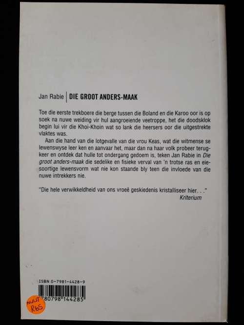 Die Groot Anders-Maak: Bolandia 2 by Jan Rabie