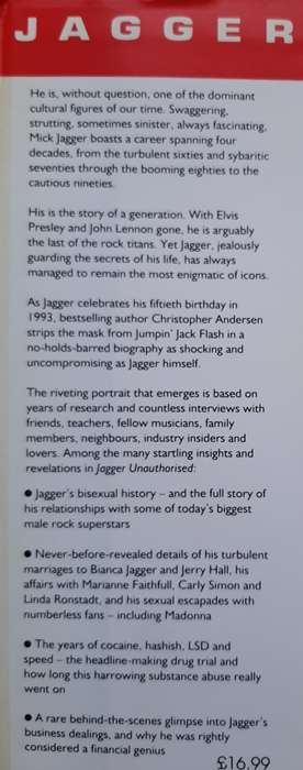 Jagger Unauthorised by Christopher Andersen