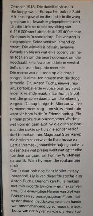 Halfkrone op die oë: `n Verhaal oor die Groot Griep van 1918 by Morkel van Tonder