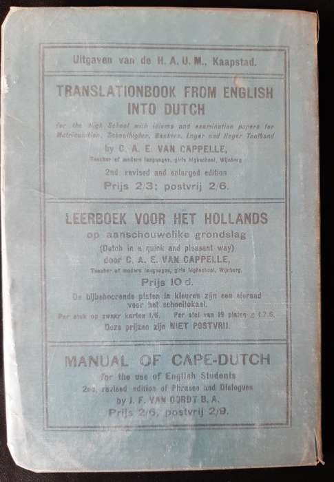 Leerboek van die Aardijkskunde van Zuid-Afrika(Textbook...Geography of South Africa) by D. Aitton