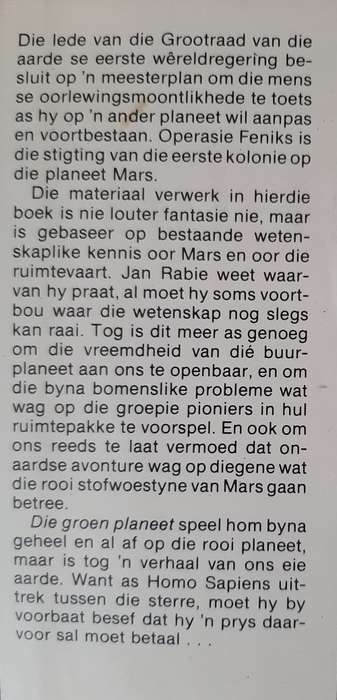 Die Groen Planeet: n Toekomsfantasie by Jan Rabie