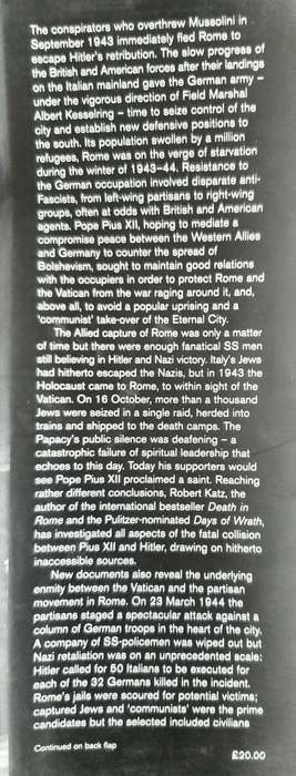 Fatal Silence: The Pope, The Resistance & The German Occupation of Rome by Robert Katz