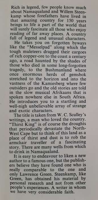 Land of the Thirst King by Willem Steenkamp