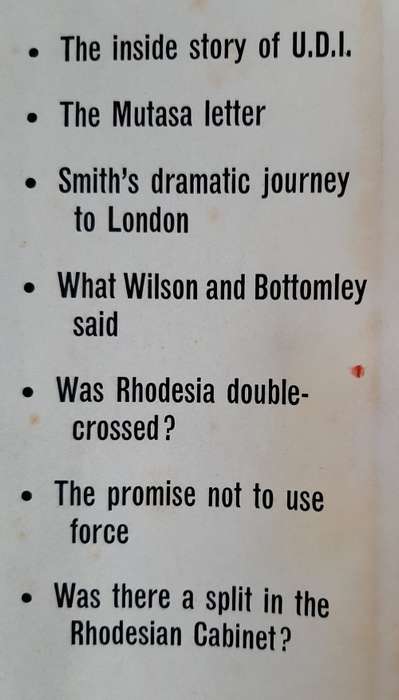 Rhodesia: The Story of the Crisis by Lardner-Burke