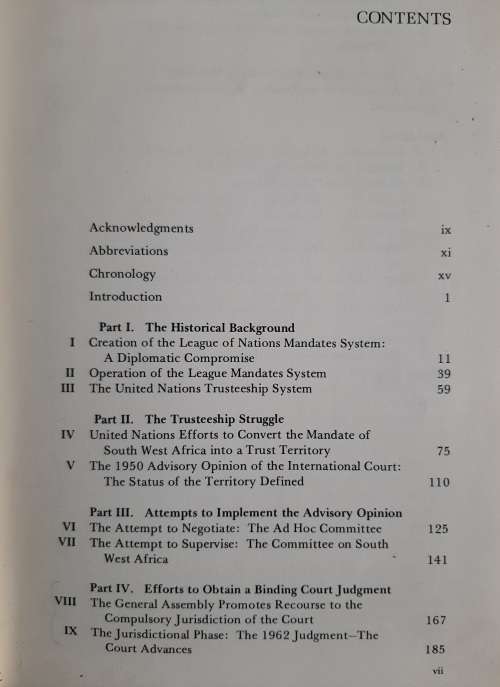 South West Africa & The United Nations: An International Mandate in Dispute by Solomon Slonim