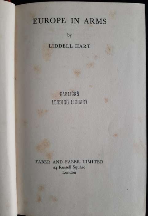 Europe in Arms by Liddell Hart