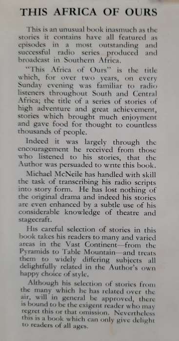 True Stories of This Africa of Ours by Michael McNeile
