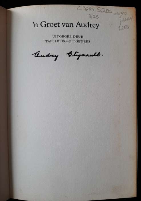 n Groet van Audrey by Audrey Blignault