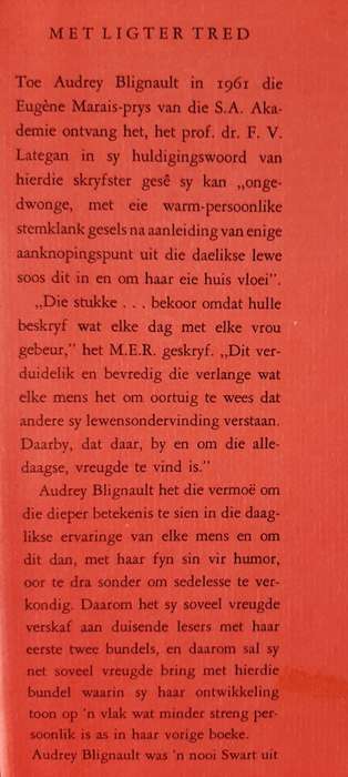 Met Ligter Tred by Audrey Blignault