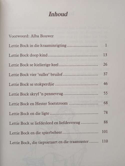 Lettie Bock beland in die omnibus by Minnie Postma