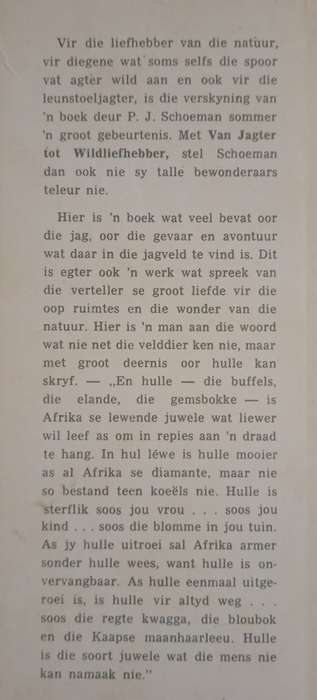 Van Jagter tot Wildliefhebber by P.J. Schoeman