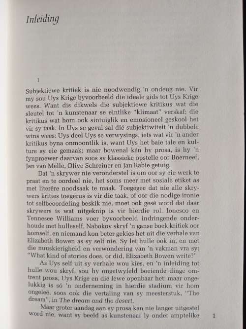 Met Ander Oë: n Keuse uit die Prosa van Uys Krige by Hennie Aucamp