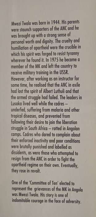 Mbokodo - Inside MK: Mwezi Twala-A Soldier`s Story by Mwezi Twala & Ed Benard