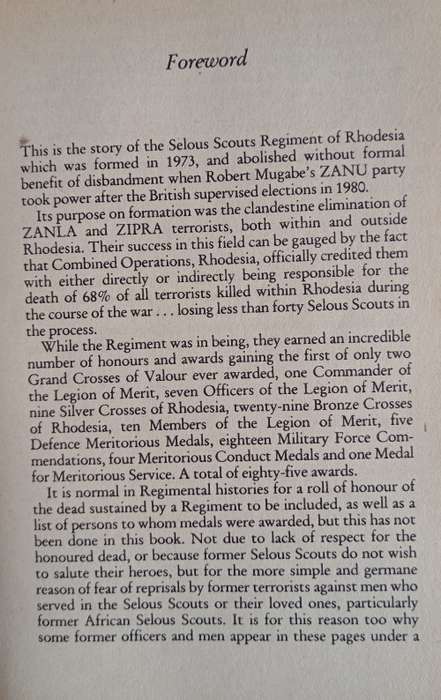 Selous Scouts Top Secret War by Lt. Col. Ron Reid Daly as told by Peter Stiff