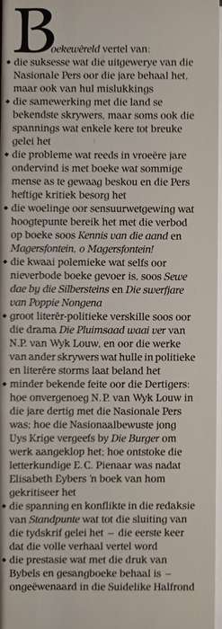 Boekewêreld: Die Nasionale Pers in die Uitgewersbedryf tot 1990 - Edited by WD BEUKES