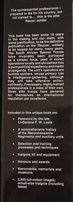 `Recce` : A Collector`s Guide to the History of the S.A.S.F. By P.Matthysen, M.Kalkwarf & M.Huxtable