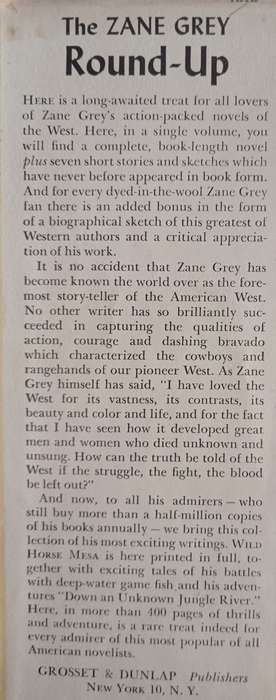The Round-Up by Zane Grey