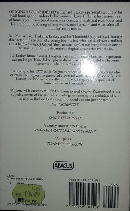 Origins Reconsidered - Richard Leakey & Roger Lewin