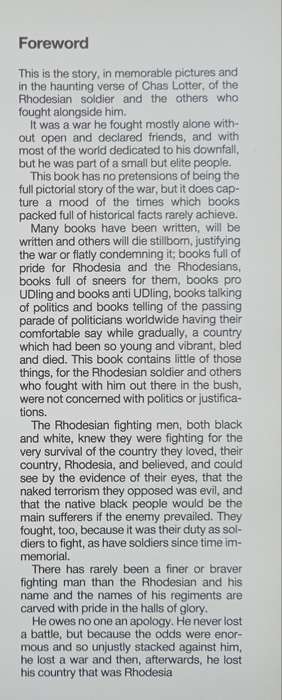Rhodesian Soldier & Others Who Fought by Chas Lotter