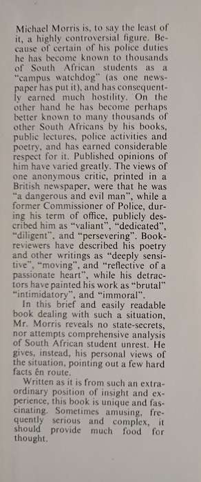 Fuzzersus: Police & Students in South Africa: - Another View by Michael Morris