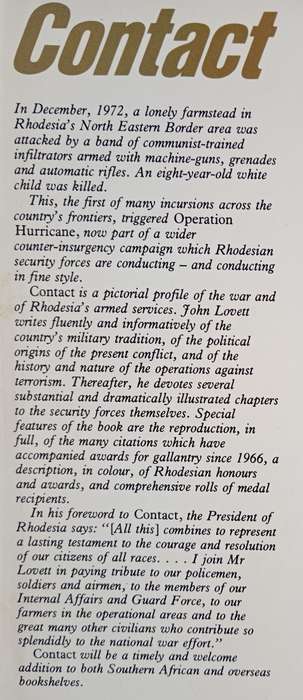 Contact - A tribute to those who serve Rhodesia by John Lovett