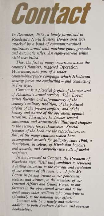 Contact - A tribute to those who serve Rhodesia by John Lovett