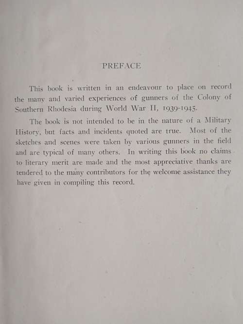 Gunners: A Narrative of The Gunners of Southern Rhodesia during The Second World War by `Tort`