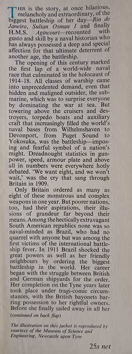 The Big Battleship or The Curious Career of H. M. S. Agincourt by Richard Hough