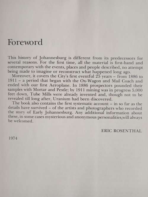 The Rand Rush: 1886-1911 Johannesburg`s first 25 Years in Pictures by Eric Rosenthal