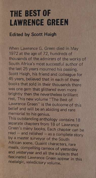The Best of Lawrence Green - Edited by Scott Haigh