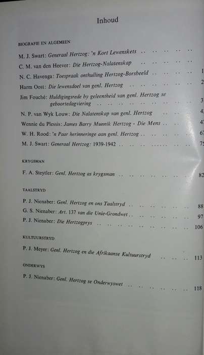Gedenkboek Generaal J B M Hertzog - Die Suid-Afrikaanse Akademie Wir Wetenskap en Kuns