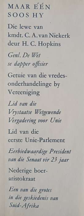 Maar Één soos Hy by H. C. Hopkins