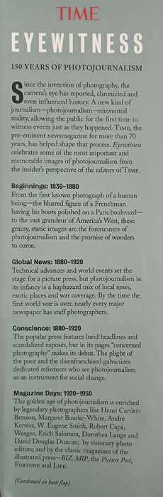 Eyewitness: 150 Years of Photojournalism by Richard Lacayo & George Russell