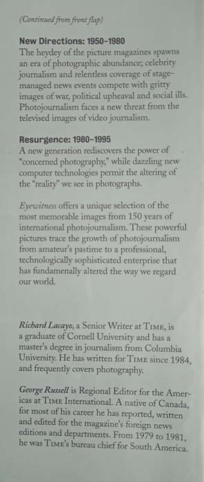 Eyewitness: 150 Years of Photojournalism by Richard Lacayo & George Russell