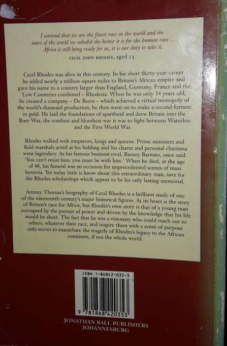 Rhodes - The Race For Africa - Antony Thomas