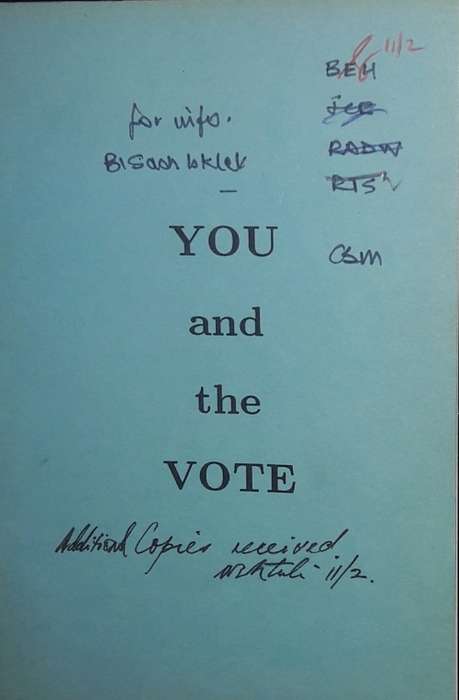 You And The Vote - Black Sash