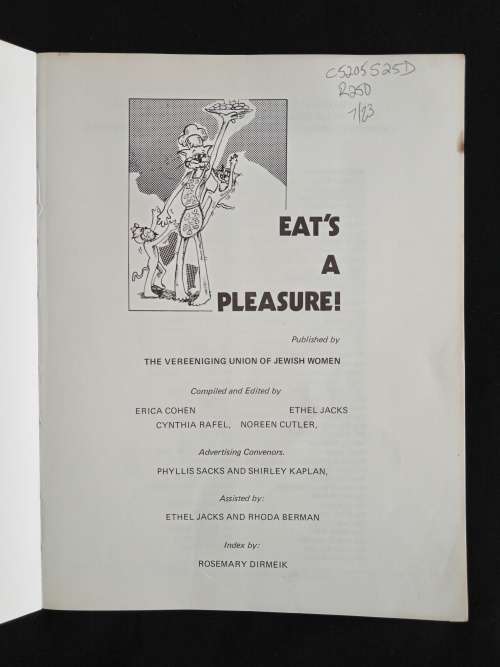 Eat`s a Pleasure - Compiled & Edited by E. Cohen, E. Jack`s, C. Rafel & N. Cutler