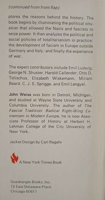Nazis & Fascists in Europe 1918-1945 Edited with an Introduction by John Weiss