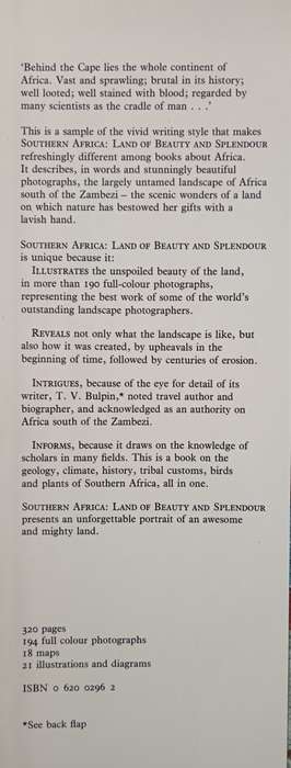 Southern Africa Land of Beauty & Splendour by T. V. Bulpin