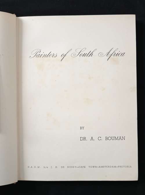 Painters of South Africa by Dr A C Bouman