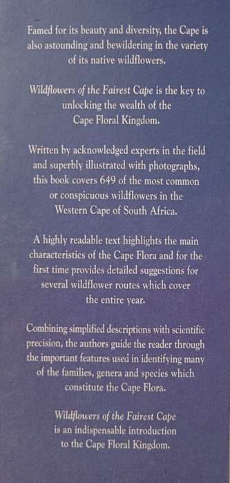 Wildflowers of the Fairest Cape by Peter Goldblatt & John Manning