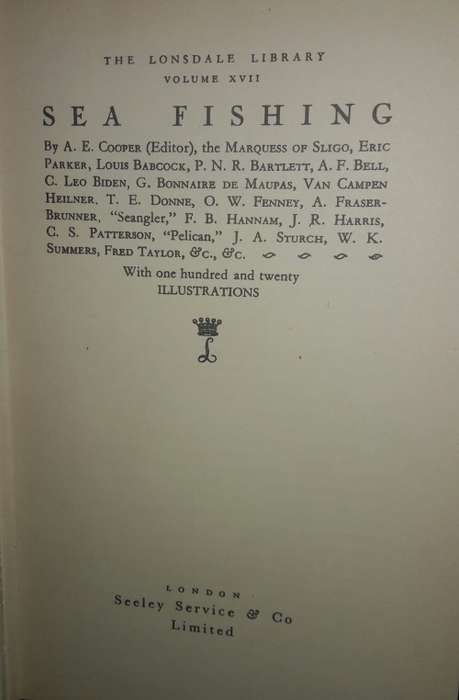 Sea Fishing - Volume XVII The Lonsdale Library