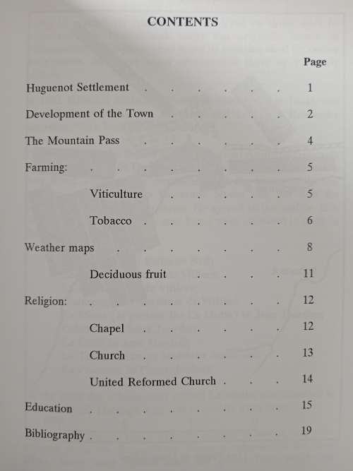 The History of Franschhoek by JE Malherbe