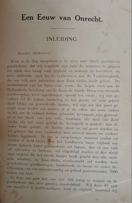 Een Eeuw van Onrecht by F W Reitz