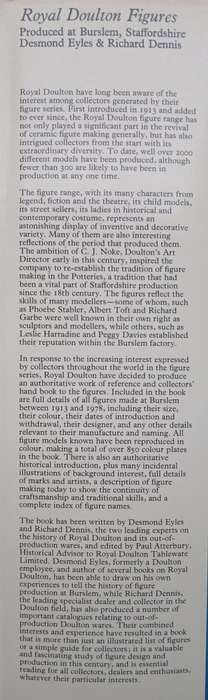 Royal Doulton Figures Produced at Burslem Staffordshire by Desmond Eyles & Richard Dennis