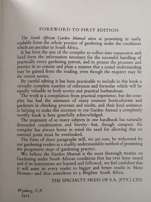 The South African Garden Manual